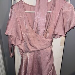 Lucy in the Sky Blush Pink Satin Dress